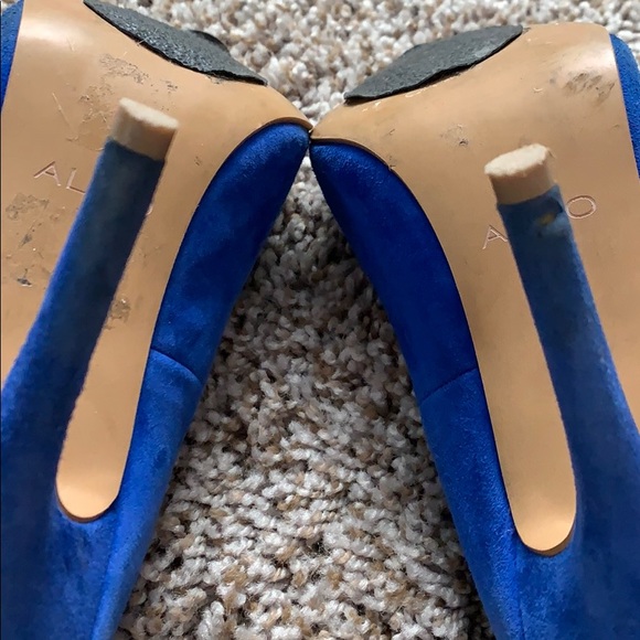 🎉HP 4X!🎉GUC SIZE 7.5 ALDO Cobalt Blue 4” Heels - Picture 5 of 7